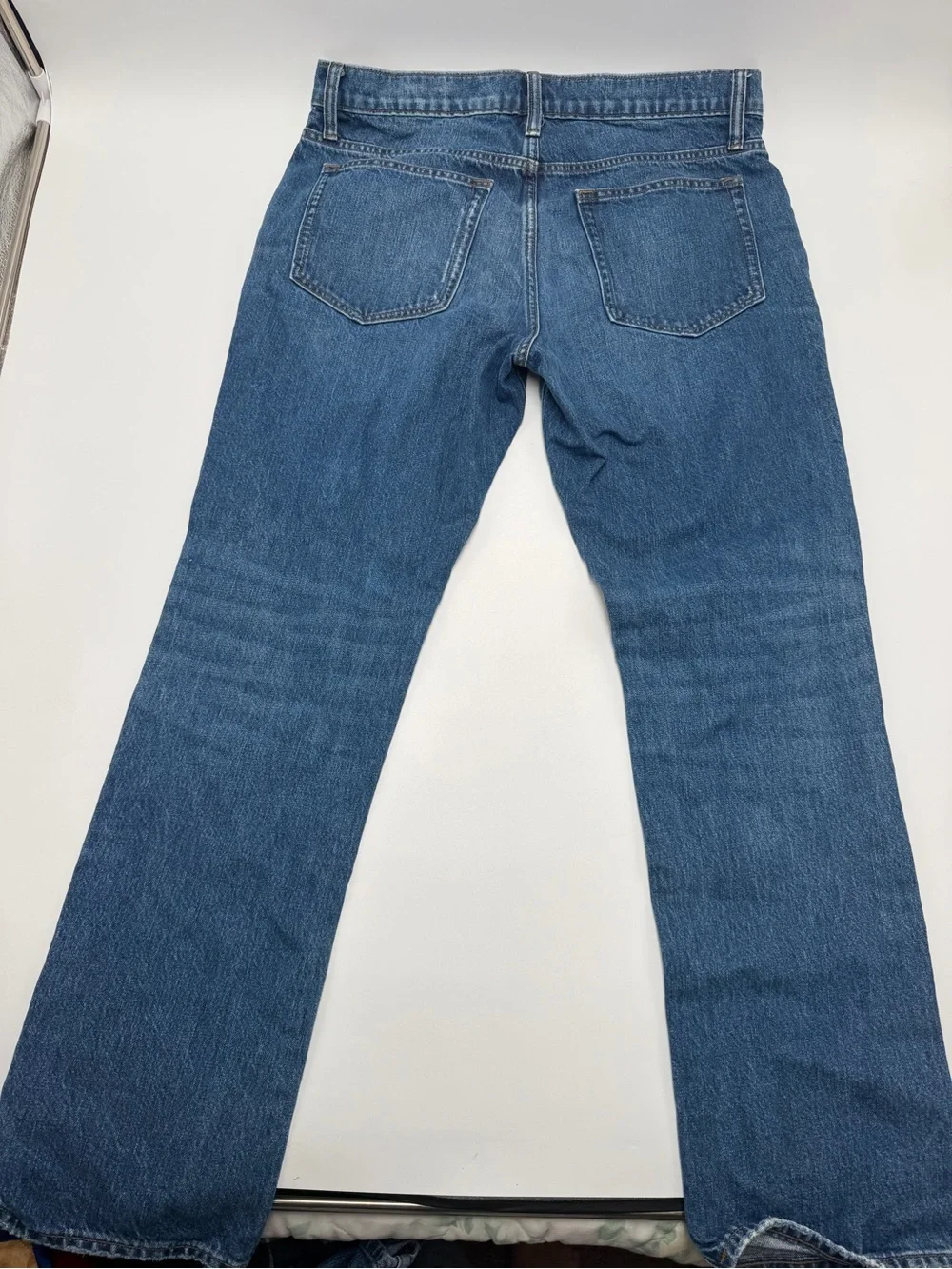 J.Crew Mens Straight Fit Jeans 34x32 Medium Wash Stretch Denim Blue